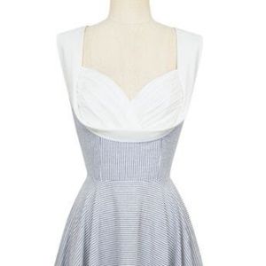 Trashy Diva Honey Sundress Blue & White Seersucker